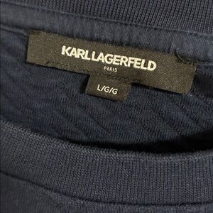 Karl Lagerfeld Men's Navy Crewneck Sweater